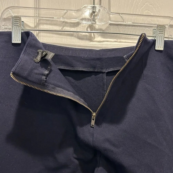 J. Crew Navy Riding Pants Jodhpurs Inner Leather Knee Patch Size 14 Equestrian - Picture 5 of 6